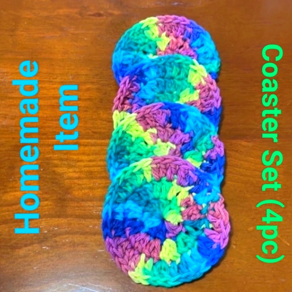 Homemade 4pc Coaster Set